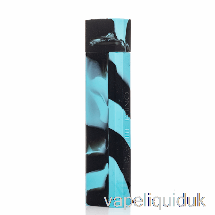 White Rhino Silicone Dab Out [Pyrex] Turquoise Black Vape Juice